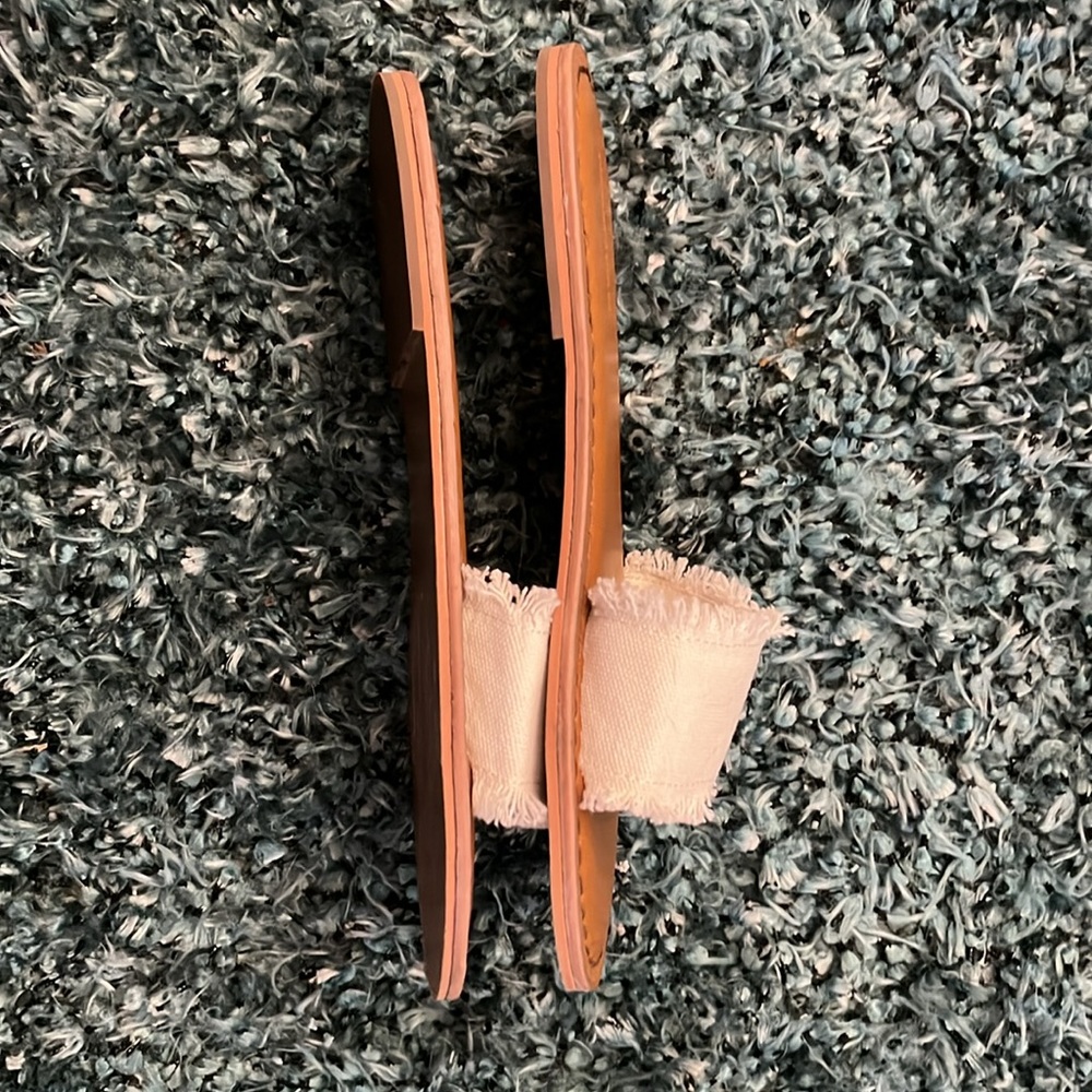 Vineyard Vines Frayed Edge Canvas Slides - Euc Wo… - image 5